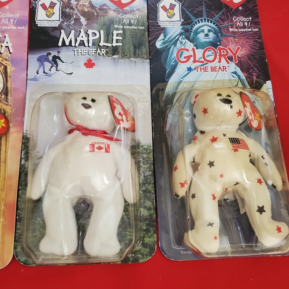 4 PC PEXTREMELY RARE BRITANIA GLORY Donalds 1999 error TY Beanie Babies Vintage - Picture 3 of 14